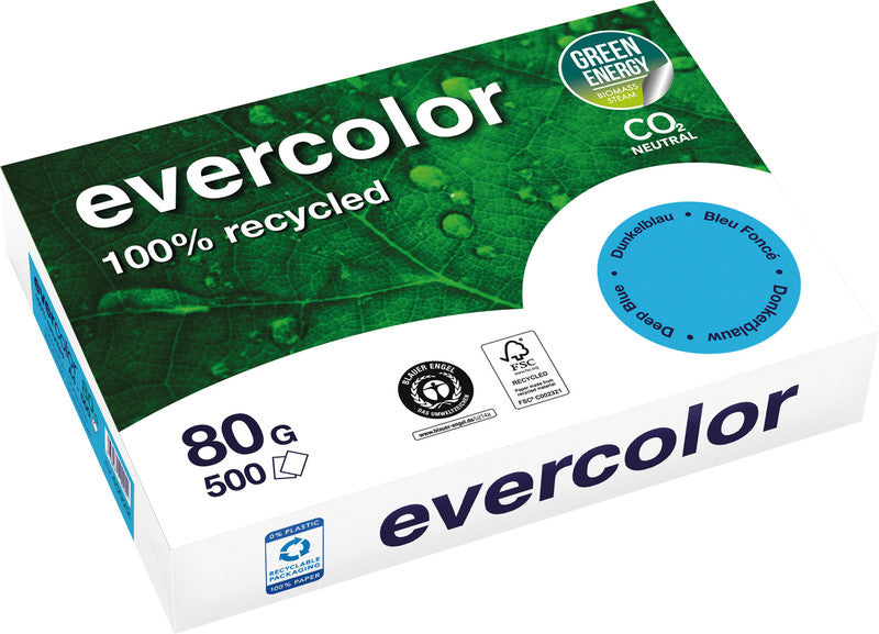 Clairefontaine Kopierpapier – A4, 80 g/m², Dunkelblau – für Inkjet, Laser, Kopierer – FSC – 500 Blatt