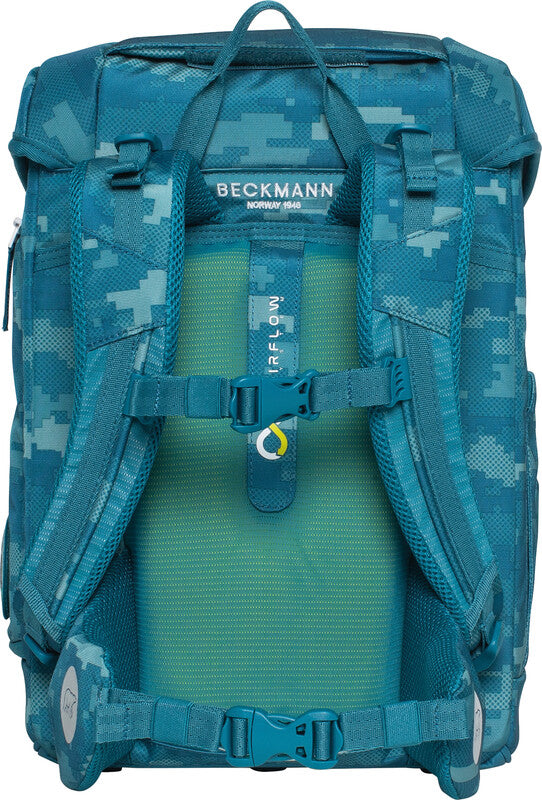 Beckmann Schulrucksack Plus Air – Jungle Game – 20 l – 28 × 40,5 × 23 cm – aus recyceltem PET