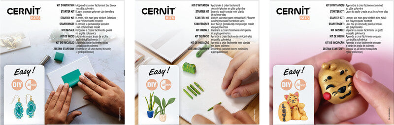 Cernit Modellierset Katze – 4 Blöcke – 150 × 150 × 30 mm