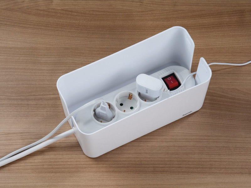 Hama Kabelbox – 230 × 118 × 115 mm, Kunststoff, Weiss