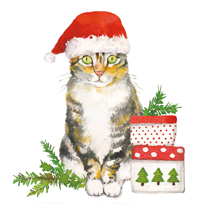 Ppd Servietten Christmas Kitty – 33 × 33 cm – 3-lagig, Tissue – 20 Stk., FSC