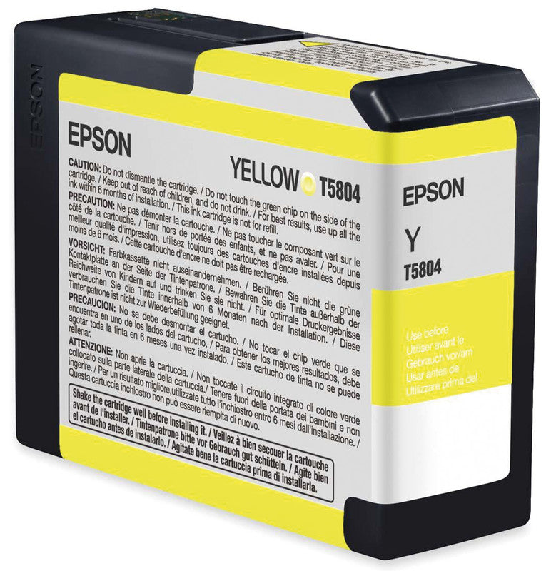 Epson Tintenpatrone T5804, Gelb – für Inkjetdrucker/Multifunktionsgeräte