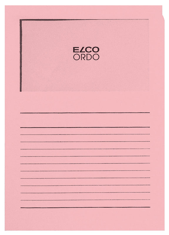 Elco Ordo Classico Sichtmappe A4 – 100 Hüllen, Pink, Papier