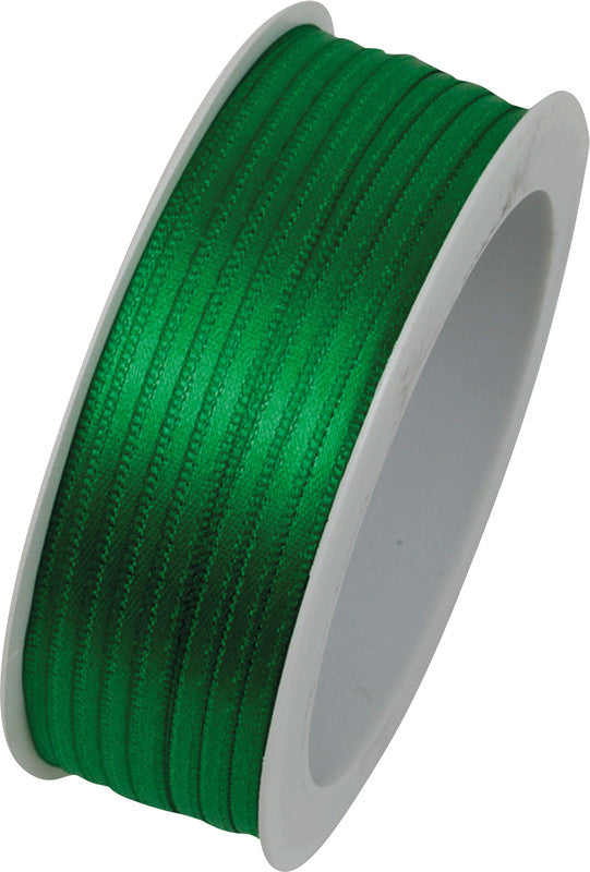 Goldina Geschenkband – Satin, echte Webkante – 3 mm × 10 m – intensivgrün