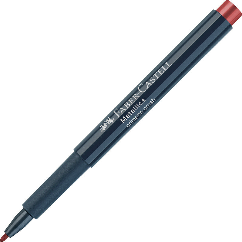 Faber-Castell Non-Permanent Marker Metallic – Rundspitze 1,5 mm – Crimson Crush – trocken abwischbar