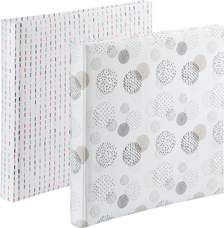 Hama Fotoalbum Jumbo Graphic – für 300 × 300 mm, mehrfarbig, mit Pergaminzwischenblättern, Karton