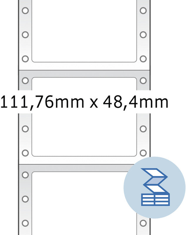 HERMA Etiketten, 112 mm × 48 mm, weiss, Papier, permanent, 2000 Etiketten