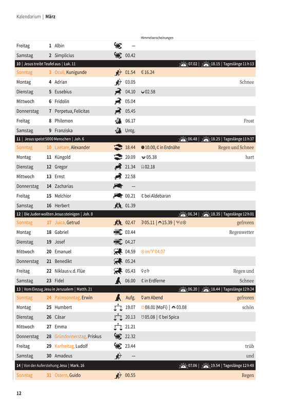 Stämpfli Lesekalender Der Hinkende Bot 2026 – 17,2 × 27,5 cm – d