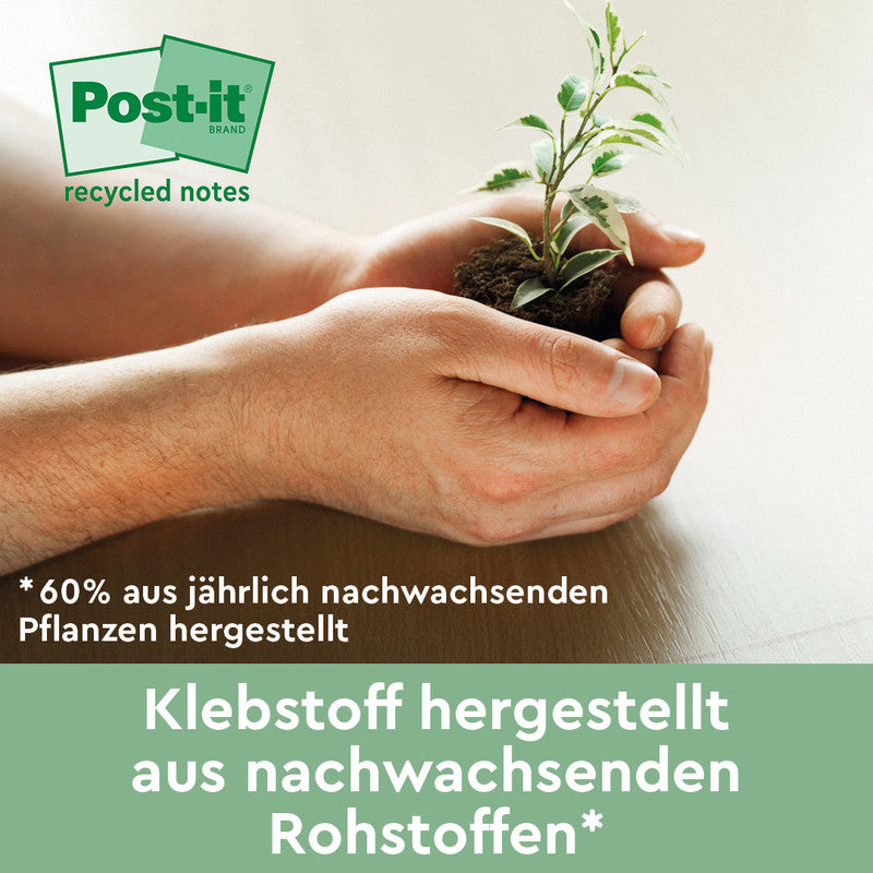 Post-it Haftnotizen Super Sticky – 76×76 mm – sortiert, 18×70 Blatt, PEFC