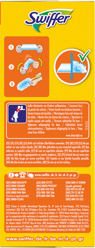 Swiffer Nachfüllpackung Reinigungstücher – für Swiffer Staubmagnet, gelb, 18 Stk.