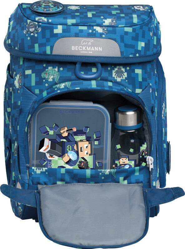 Beckmann Plus Air – Schulrucksack, Spider Escape, 20 l, 28×40,5×23 cm, mit Wendetasche