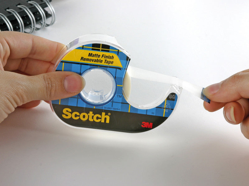 Scotch Büro-Klebeband wiederablösbar – repositionierbar, klar, Zelluloseacetat, 19 mm × 33 m, Kern Ø 25 mm