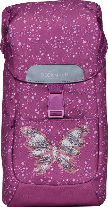 Beckmann Kindergartenrucksack – Wandern – Schmetterling – 12 l, B 21,0 × H 35,0 × T 19,0 cm – recyclingfähig