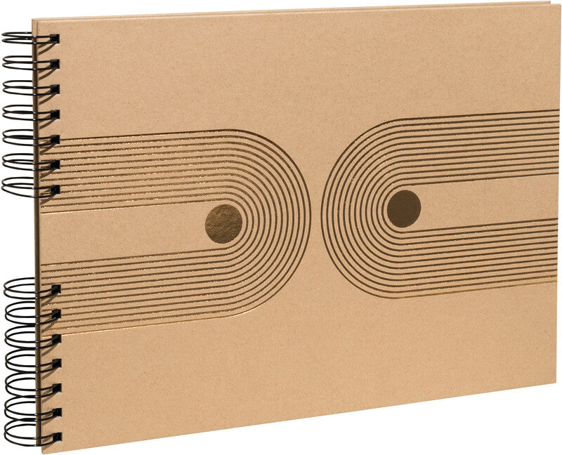 Exacompta Fotoalbum Wiro Graphik – für 320 × 220 mm, kraft, mit Spiralbindung, Karton