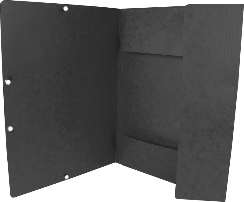 Q-CONNECT Sammelmappe für A4, Karton, Schwarz, mit Gummizug