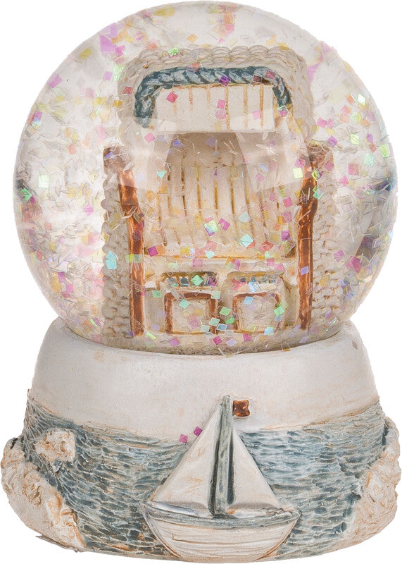 Out oft the blue Out of the Blue Glitterkugel Maritim, Polyresin, sortiert, 5 × 6 × 5 cm
