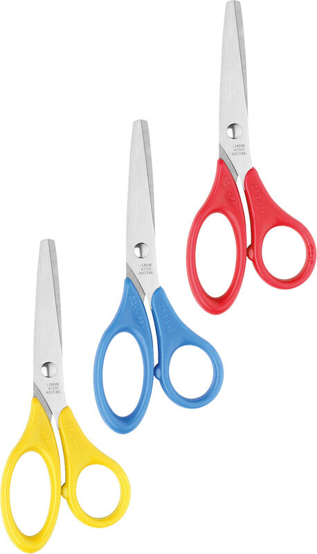 Lerche Kinderschere – 13,0 cm, Edelstahl, für Rechtshänder, abgerundete Spitzen, Kunststoff, farbig sortiert
