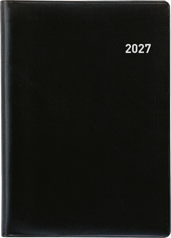 Biella Glasgow Agenda – 1 Monat/2 Seiten, geheftet, 10 × 13,9 cm, 15 Monate Okt–Dez, schwarz, PEFC