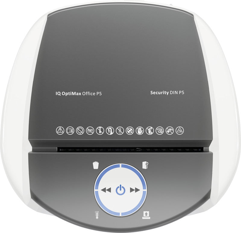 Leitz IQ OptiMax – Aktenvernichter, DIN P-5, Mikroschnitt 2 × 15 mm, 10 Blatt, 35 l, A4