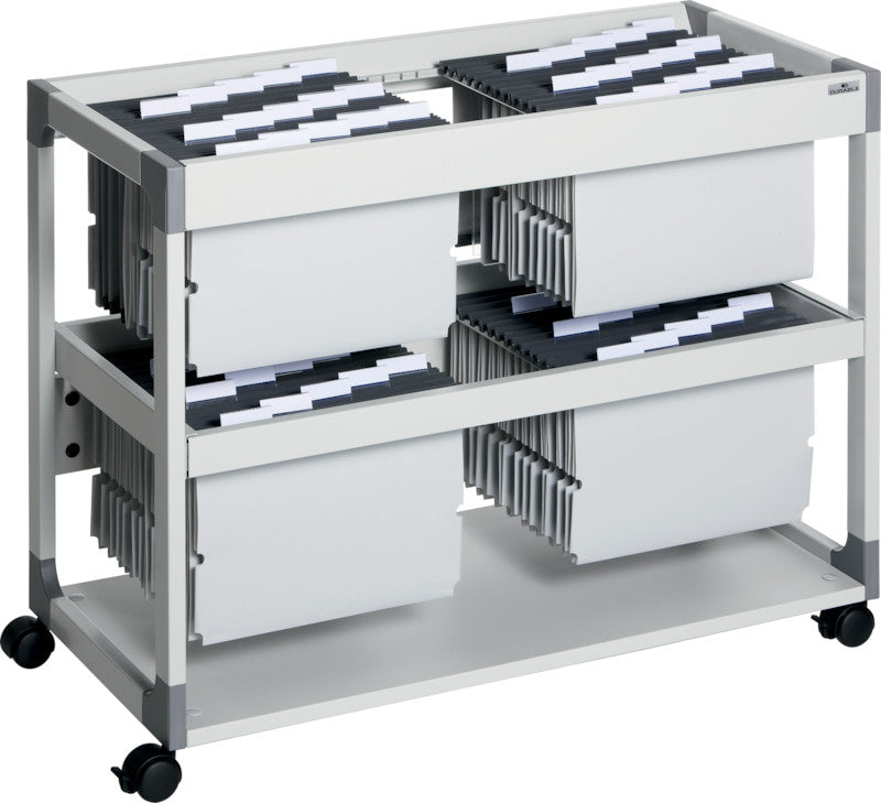 Durable Hängemappenwagen – für 200 Hängemappen A4, Folio und Foolscap, mit Rollen, 897 × 715 × 432 mm