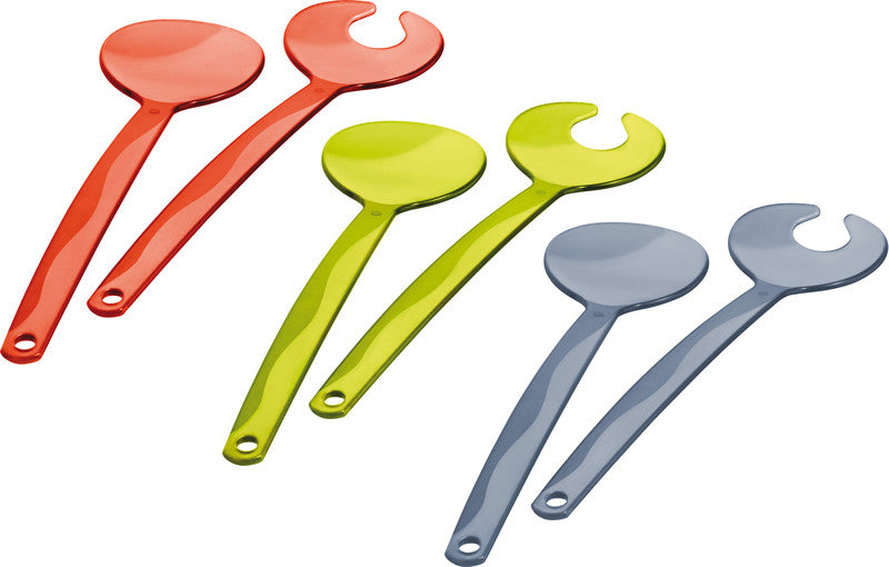 Rotho Onda Salatbesteck – Kunststoff, 30,5 cm, Horizon Blau, spülmaschinenfest, 2 Stk.