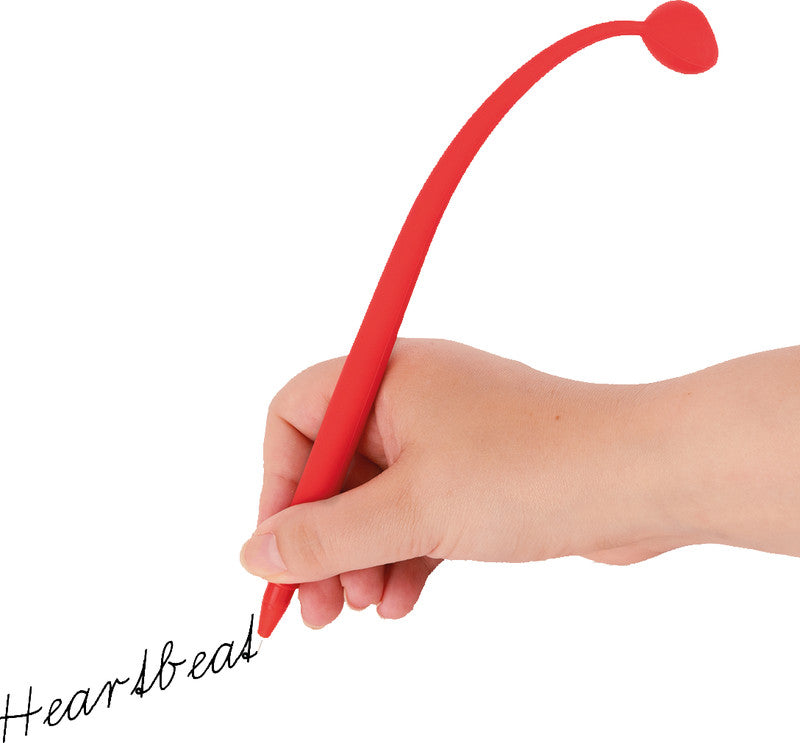 Trendhaus Wackelherz Heartbeat – Tintenroller, mit Kappe, 0,5 mm, schwarz, für Linkshänder