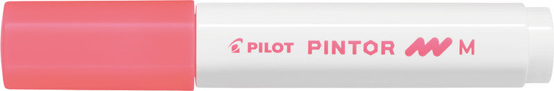 Pilot Pigment-Marker Pintor – Rundspitze 1,5-2,2 mm – Neonrot – Für dunkle Oberflächen geeignet