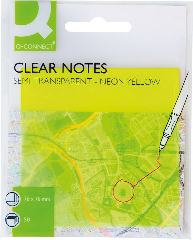 Q-Connect Haftnotizen – 76×76 mm – Gelb, 50 Blatt