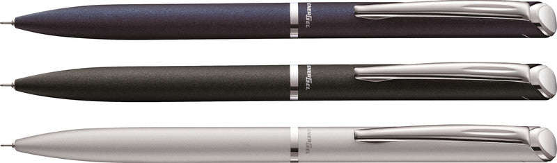 Pentel EnerGel Sterling matt – Tintenroller, schnelltrocknend, Druckmechanik, 0,7 mm, blau