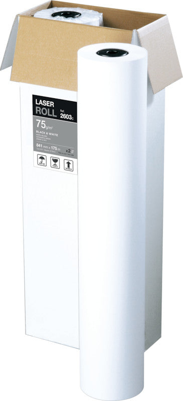 Clairefontaine Clairalfa Plotterpapier – 33,1" × 175 m, 75 g/m², weiss, 2 Rollen