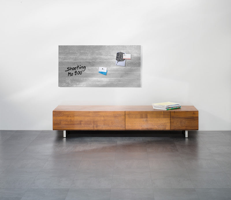 Sigel Whiteboard – 91 × 46 cm, Glas, magnetisch, Wandmontage, inkl. SuperDym Magnetwürfel, Montagesatz