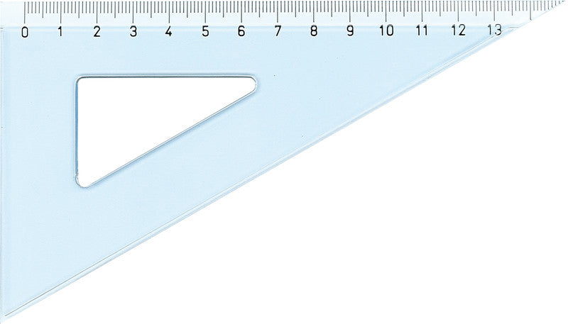 Arda Wandtafel-Winkel 60° – Hypotenuse 15 cm, Kunststoff, Transparent, Skalenfarbe Schwarz
