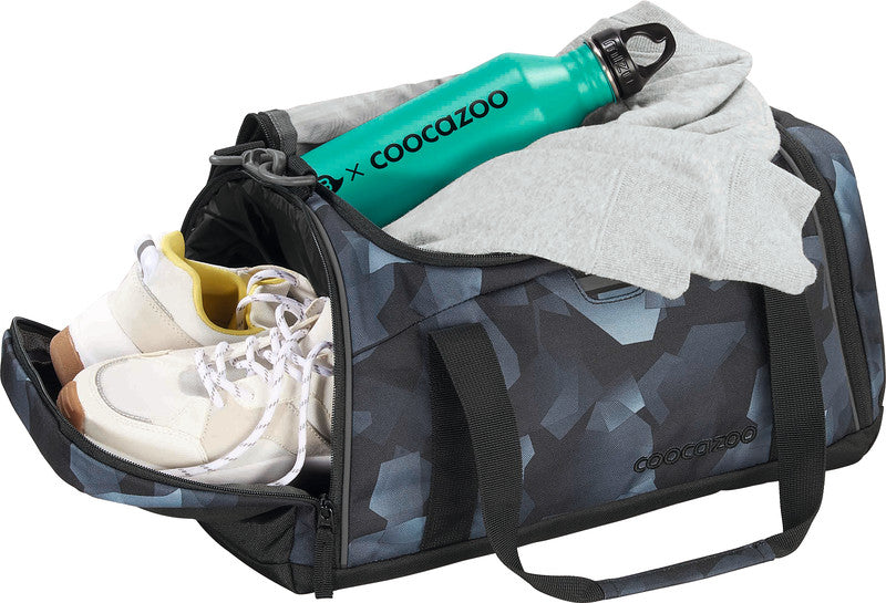 Coocazoo Sporttasche – 20 l, Motiv Grey Rocks, mit Schultergurt, wasserabweisend, 40 × 24 × 23 cm