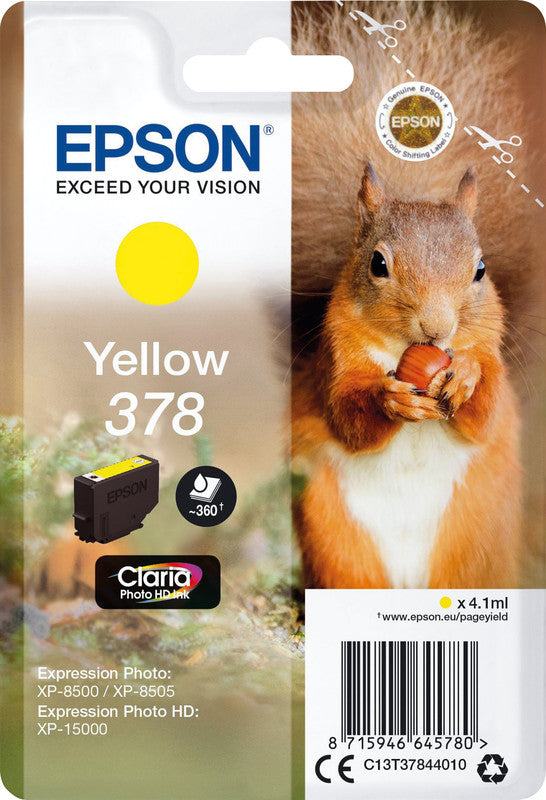 Epson Tintenpatrone 378, Gelb – für Epson-Drucker