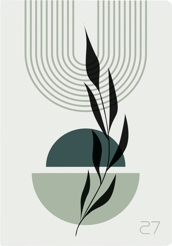 Biella Memento Trend Agenda – 1 Woche/2 Seiten, gebunden, 10,1 × 14,2 cm, 2027, Geometrisch, FSC