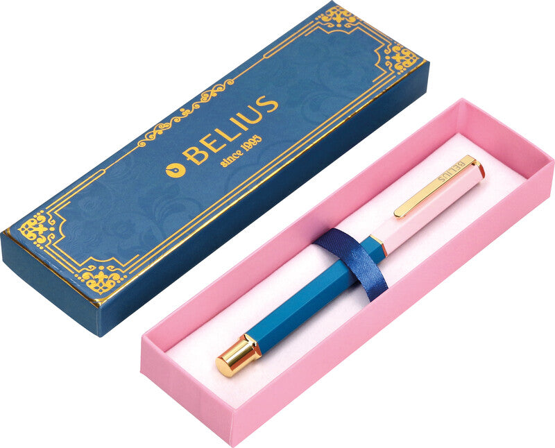 Belius Kugelschreiber – Rosa/Blau, Aluminium