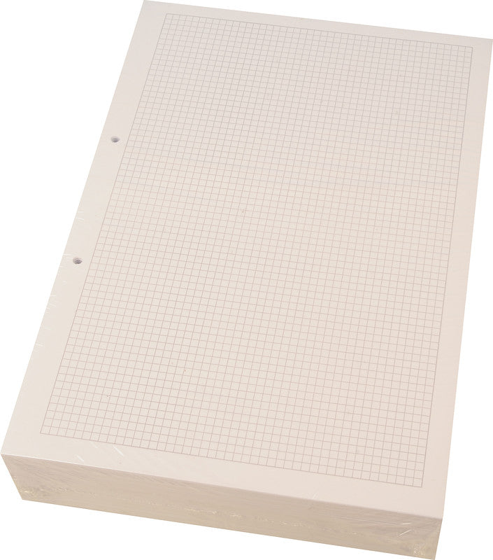 Natura line Notizbuch-Einlagen A4, kariert 4 mm, mit Rand, 2-fach gelocht, 90 g/m² – 500 Blatt