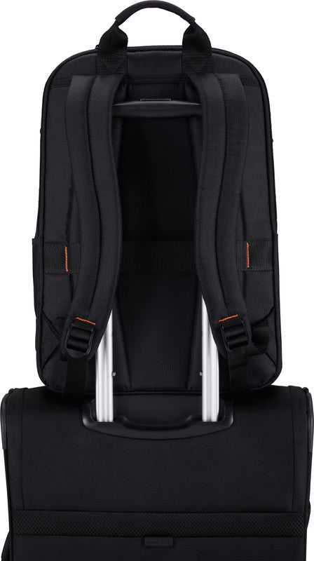 Samsonite Network 4 Notebook-Rucksack – 25 l, Aufsteckfunktion, Recyceltes PET (rPET), Schwarz