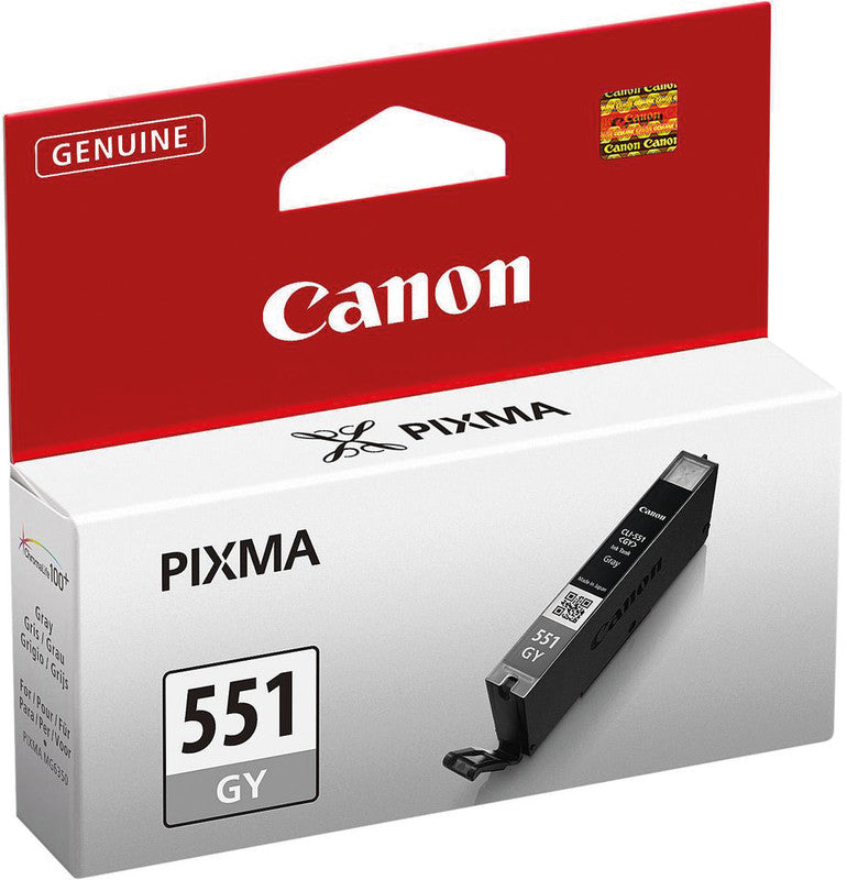 Canon Tintenpatrone CLI-551GY, Grau – für Tintenstrahldrucker und Multifunktionsgeräte