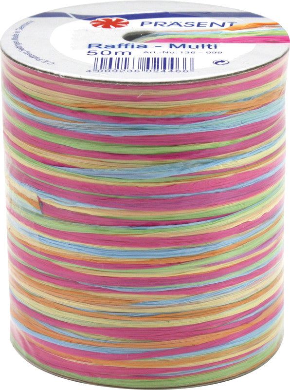 Präsent Bast – mehrfarbig – 50 m, Ø 55 mm