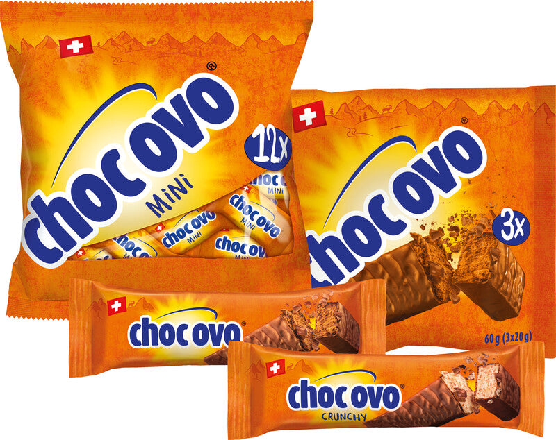 Ovomaltine Choc Ovo Energieriegel – Mini, 12 × 7,5 g (90 g)