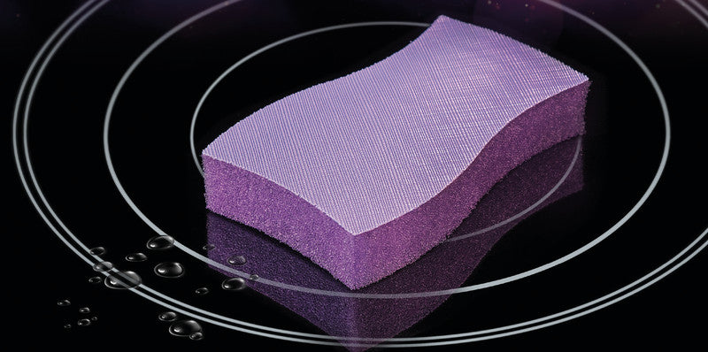 Scotch-Brite Schwamm – Kunststoff, 8 × 8 × 4 cm, violett, für Glaskeramik-Kochfelder, 3 Stk.