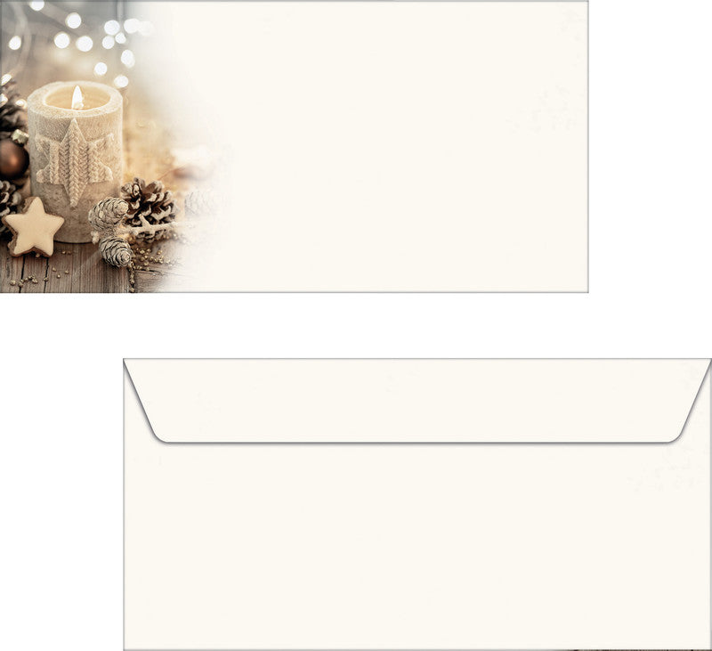 Sigel Weihnachts-Couvert C5/6, mehrfarbig, nassklebend, 90 g/m² – 25 Stk.