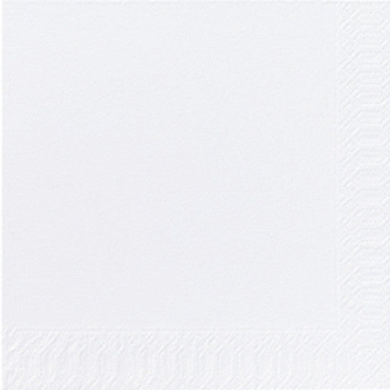Duni Servietten – 24 × 24 cm – 3-lagig, Tissue, weiss – 20 Stk., FSC