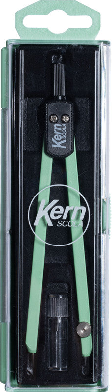 Kern scola Zirkel – Schenkellänge 13,5 cm, Radius 15 cm, Messing, Grün