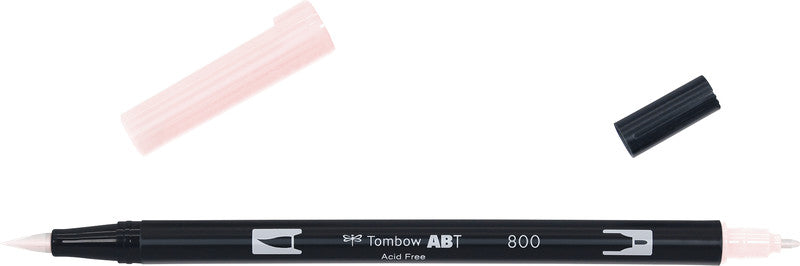 Tombow Brush Pen ABT – Feinspitze 0,3 mm, Pinselspitze 3-10 mm – Baby Pink – Wasservermalbar