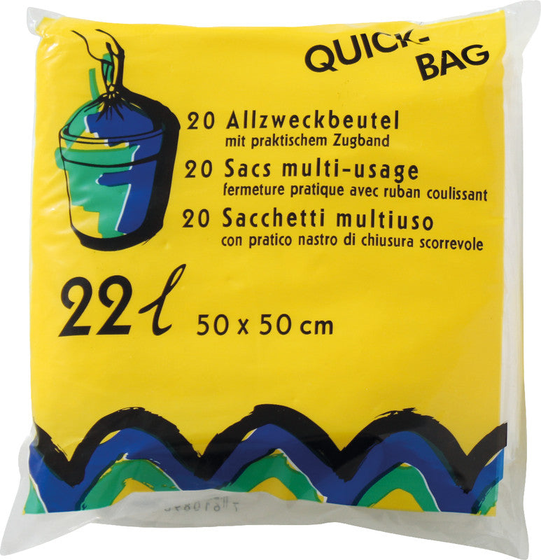 Noname Quickbag – Beutel – 22 L, Kunststofffolie, transparent – 20 Stück