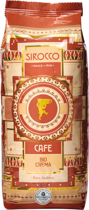 Sirocco Bohnenkaffee Crema – 500 g – Arabica – Leichter Röstgrad