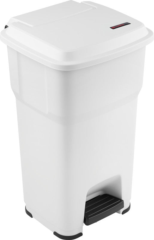 Rothopro Abfallcontainer – 85 l – mit Deckel – Kunststoff, Polarweiss – B × H × T 490 × 790 × 390 mm