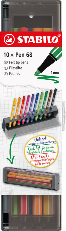 STABILO Filzstifte, Strichbreite 1 mm, 10 Farben